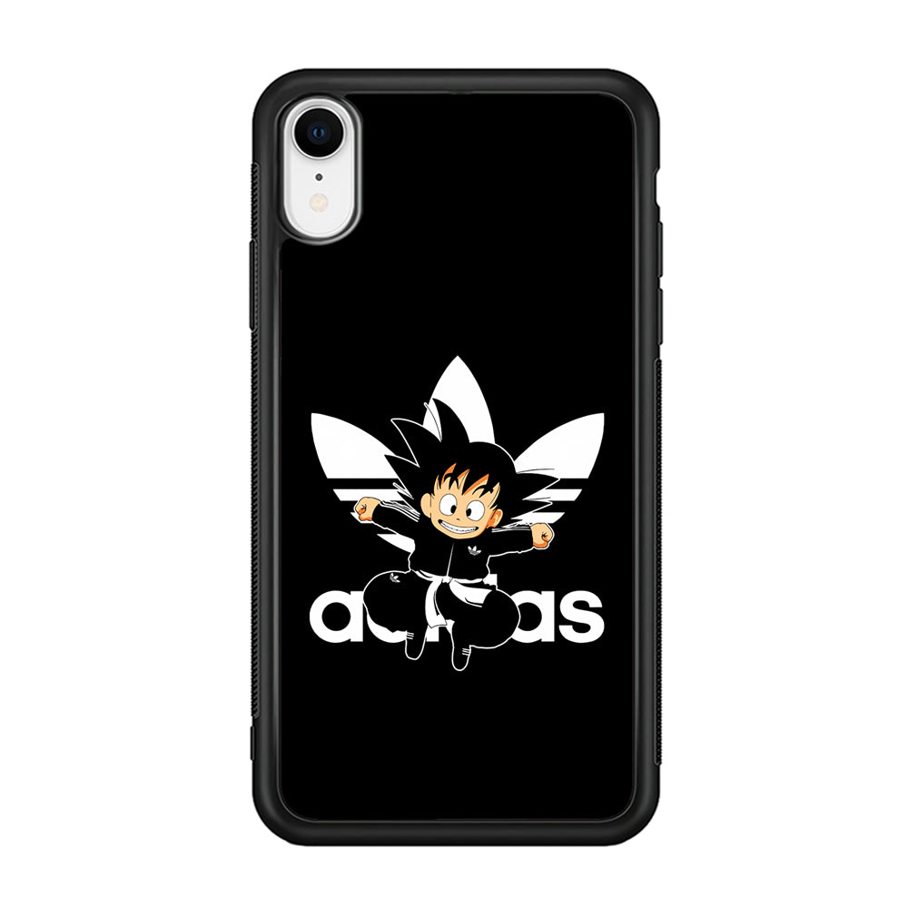 Adidas Son Goku Jump iPhone XR Case-Mobile Phone Case-Rubber Black (2D Case)-Altracase