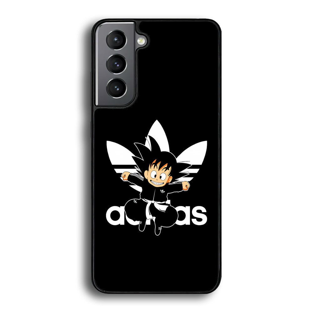 Adidas Son Goku Jump Samsung Galaxy S22 Plus Case-Mobile Phone Case-Rubber Black (2D Case)-Altracase