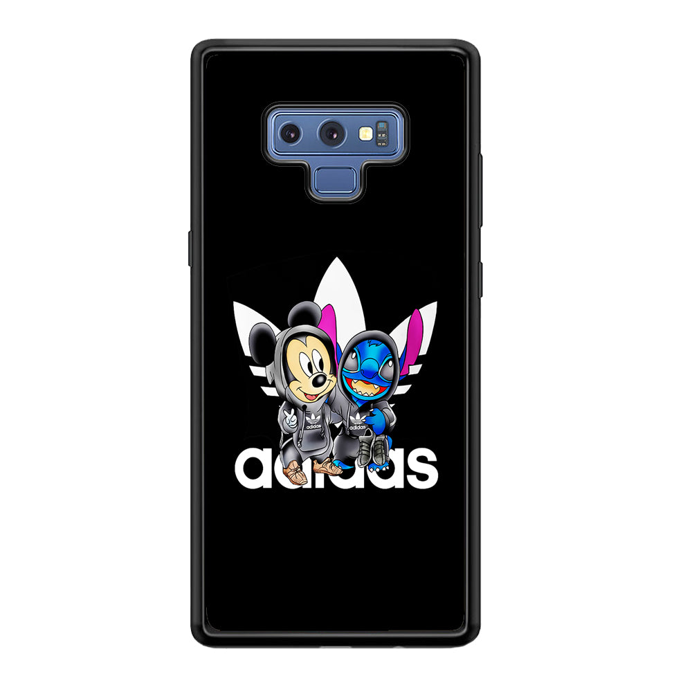 Adidas Stitch X Mickey Mouse Samsung Galaxy Note 9 Case-Mobile Phone Case-Rubber Black (2D Case)-Altracase