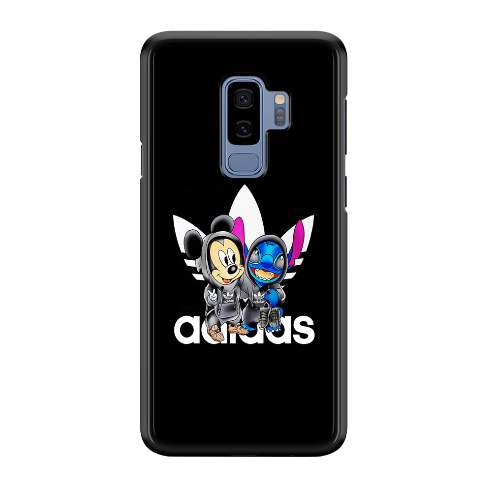 Adidas Stitch X Mickey Mouse Samsung Galaxy S9 Plus Case-Mobile Phone Case-Rubber Black (2D Case)-Altracase