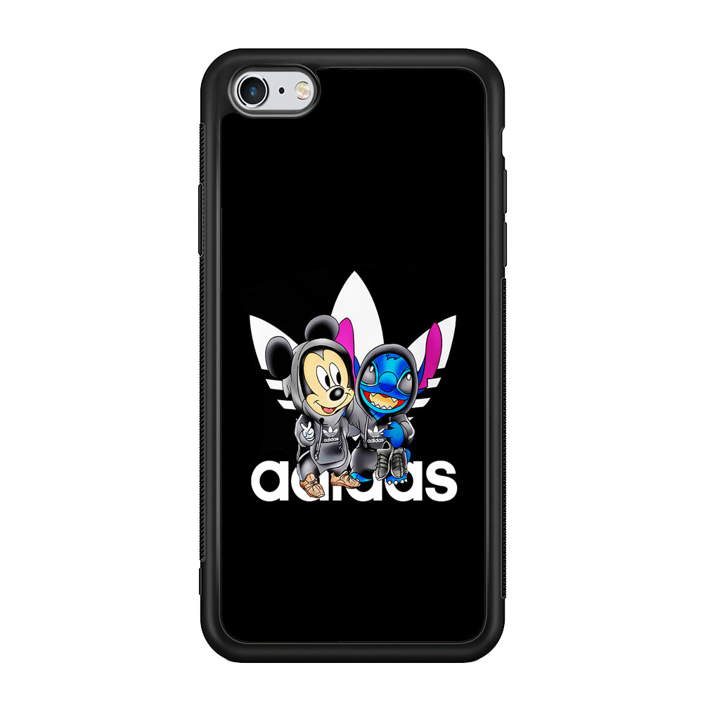 Adidas Stitch X Mickey Mouse iPhone 6 Plus | 6s Plus Case-Mobile Phone Case-Rubber Black (2D Case)-Altracase