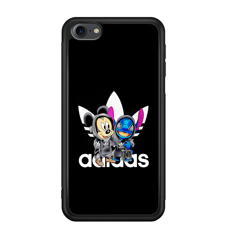 Adidas Stitch X Mickey Mouse iPod Touch 6 Case-Mobile Phone Case-Rubber Black (2D Case)-Altracase