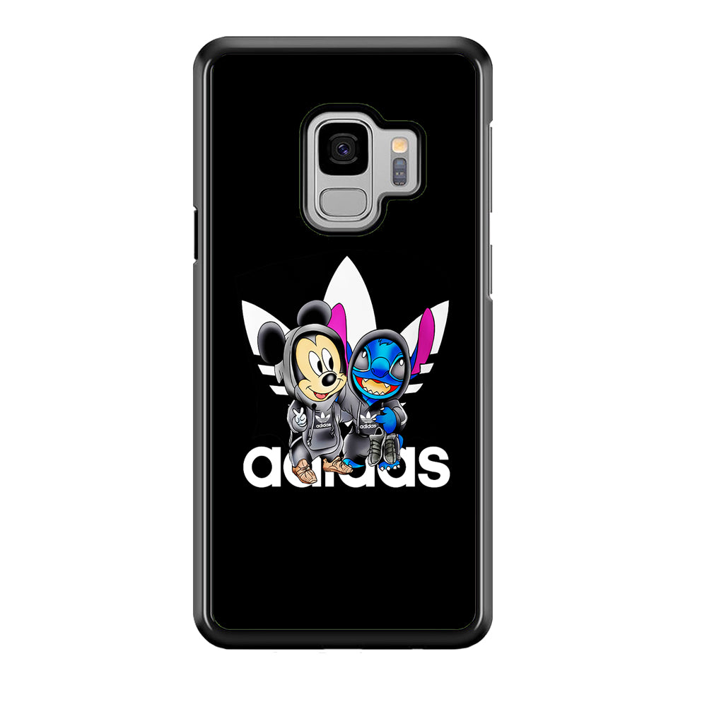 Adidas Stitch X Mickey Mouse Samsung Galaxy S9 Case-Mobile Phone Case-Rubber Black (2D Case)-Altracase