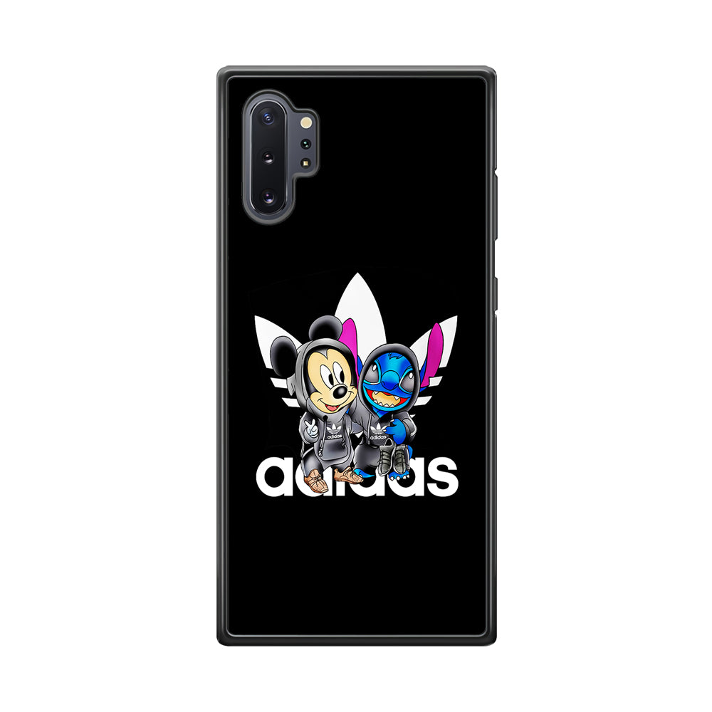 Adidas Stitch X Mickey Mouse Samsung Galaxy Note 10 Plus Case-Mobile Phone Case-Rubber Black (2D Case)-Altracase