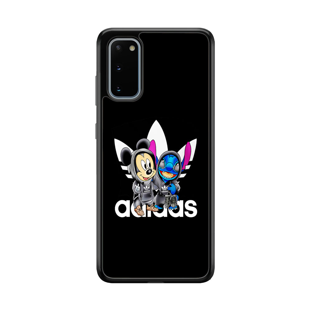 Adidas Stitch X Mickey Mouse Samsung Galaxy S20 Case-Mobile Phone Case-Rubber Black (2D Case)-Altracase