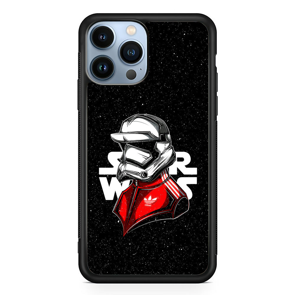 Adidas Stormtrooper Star Wars iPhone 14 Pro Max Case-Mobile Phone Case-Rubber Black (2D Case)-Altracase