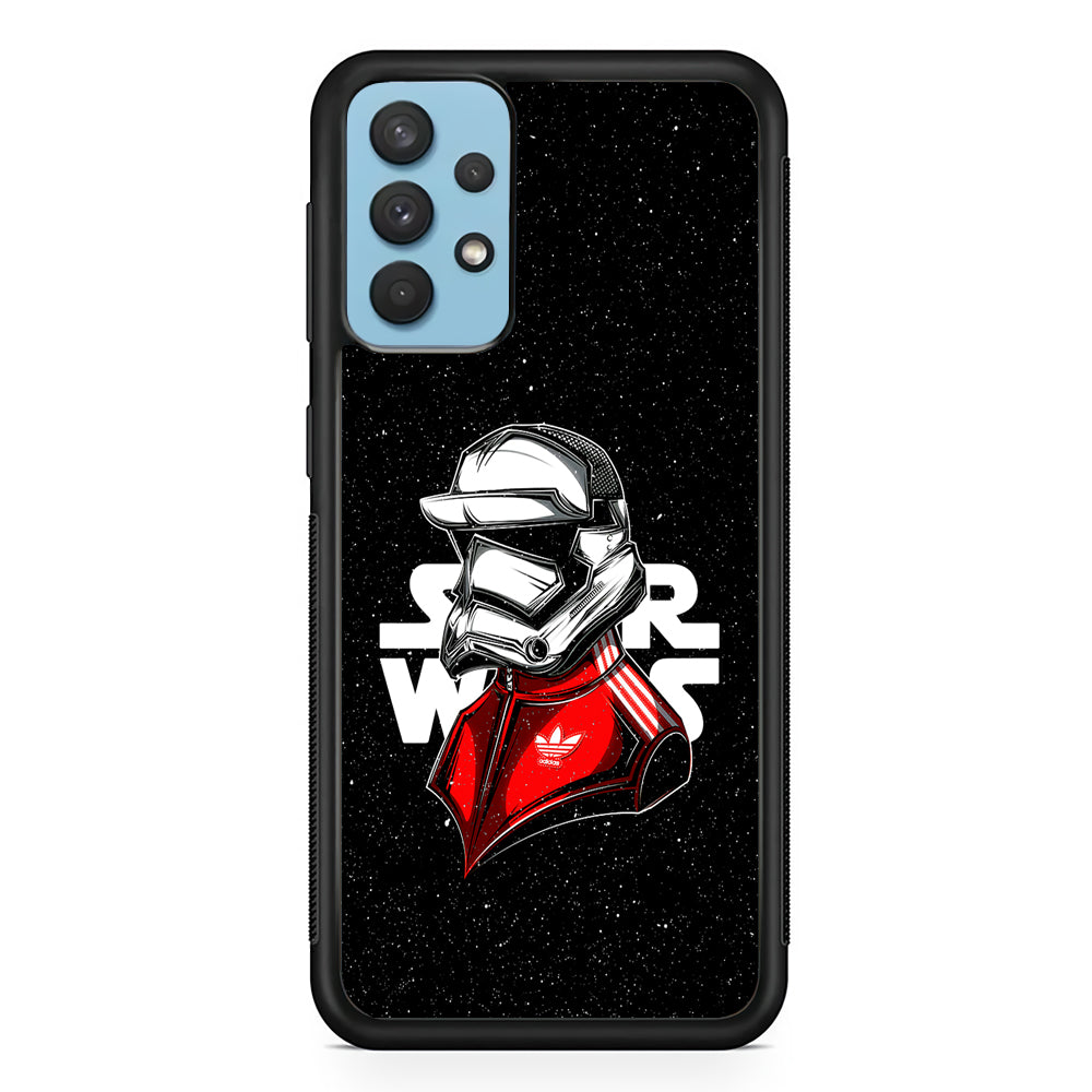 Adidas Stormtrooper Star Wars Samsung Galaxy A32 Case-Mobile Phone Case-Rubber Black (2D Case)-Altracase