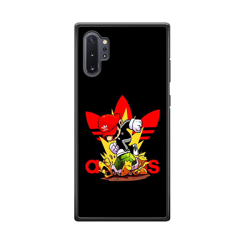 Adidas Super Mario Turtle Samsung Galaxy Note 10 Plus Case-Mobile Phone Case-Rubber Black (2D Case)-Altracase