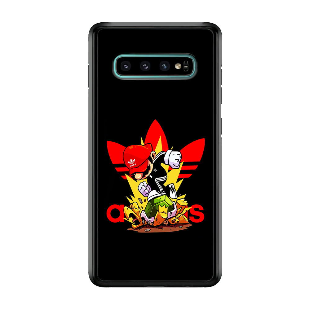 Adidas Super Mario Turtle Samsung Galaxy S10 Plus Case-Mobile Phone Case-Rubber Black (2D Case)-Altracase