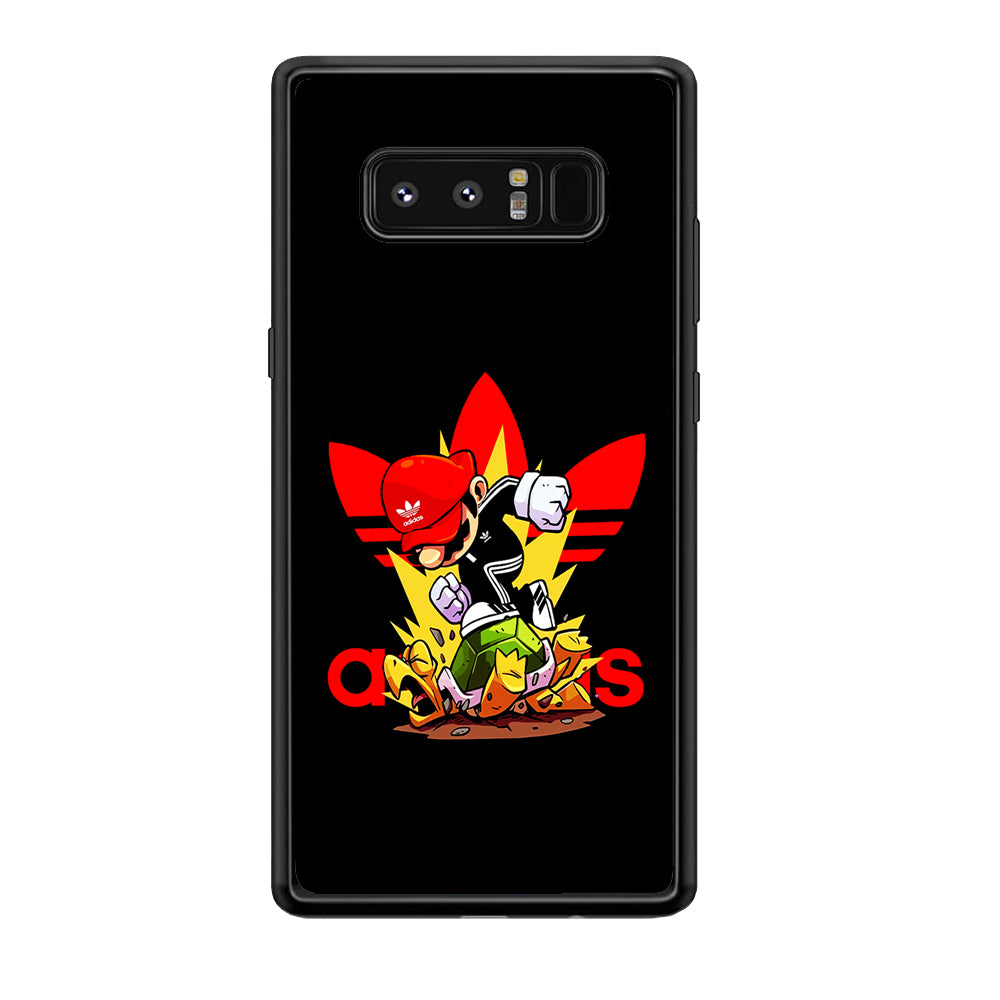 Adidas Super Mario Turtle Samsung Galaxy Note 8 Case-Mobile Phone Case-Rubber Black (2D Case)-Altracase