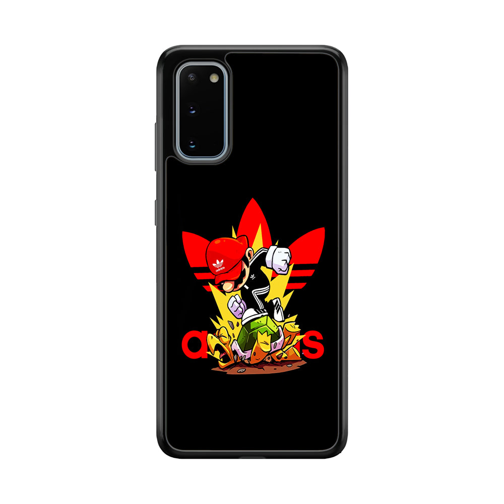 Adidas Super Mario Turtle Samsung Galaxy S20 Case-Mobile Phone Case-Rubber Black (2D Case)-Altracase