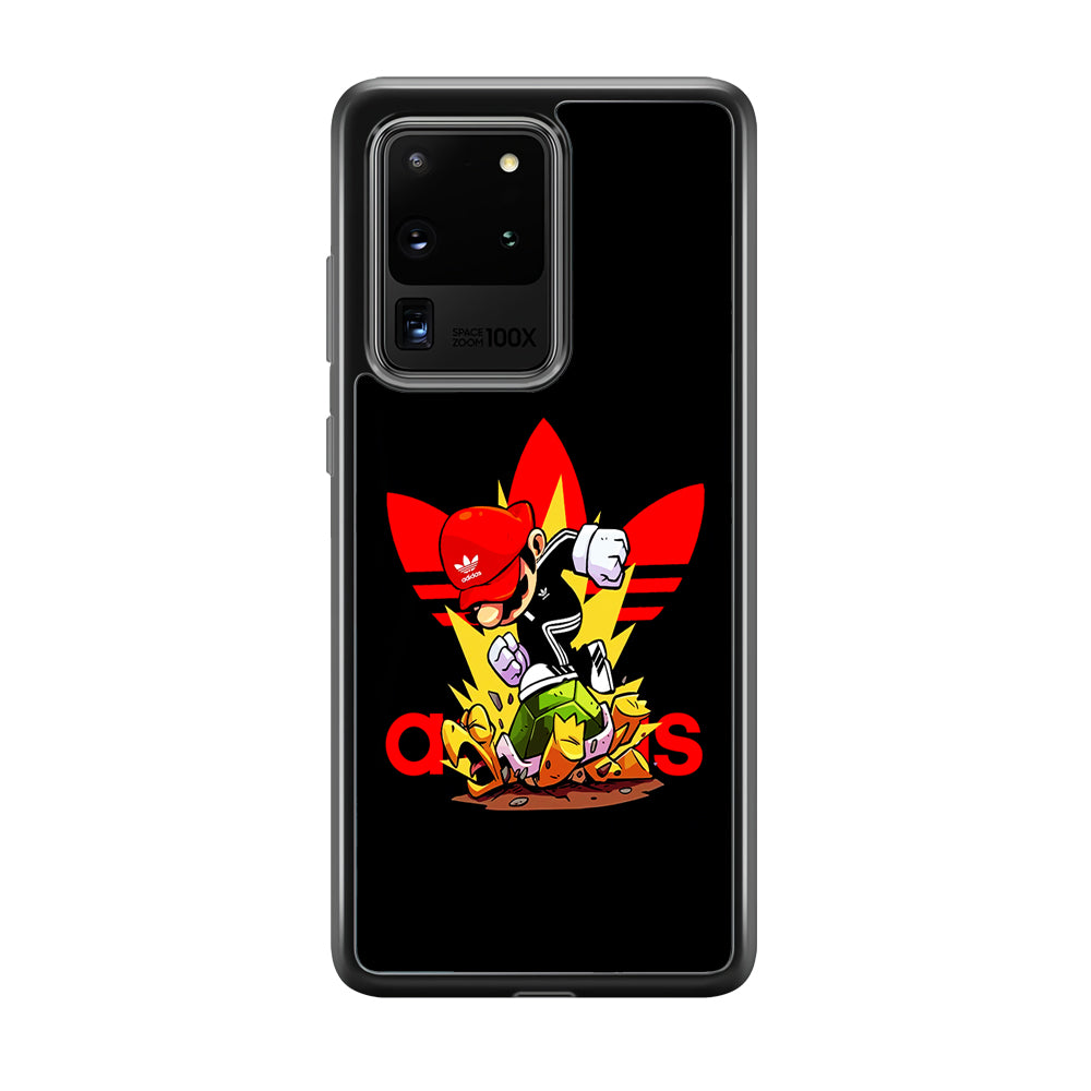Adidas Super Mario Turtle Samsung Galaxy S20 Ultra Case-Mobile Phone Case-Rubber Black (2D Case)-Altracase
