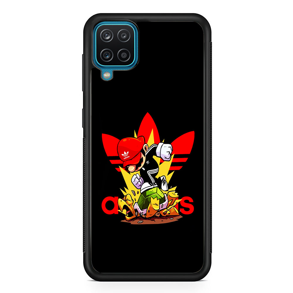 Adidas Super Mario Turtle Samsung Galaxy A12 Case-Mobile Phone Case-Rubber Black (2D Case)-Altracase