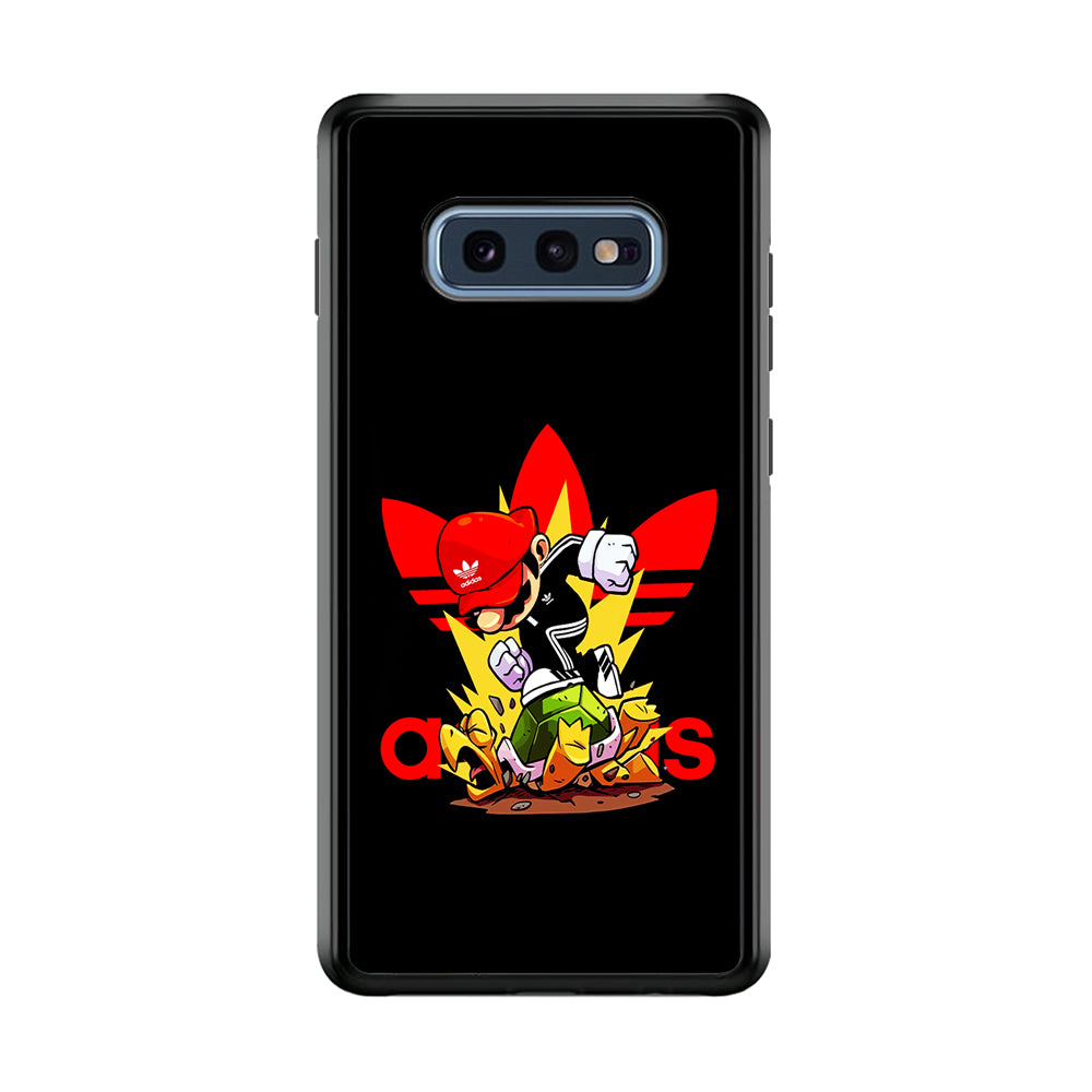 Adidas Super Mario Turtle Samsung Galaxy S10E Case-Mobile Phone Case-Rubber Black (2D Case)-Altracase
