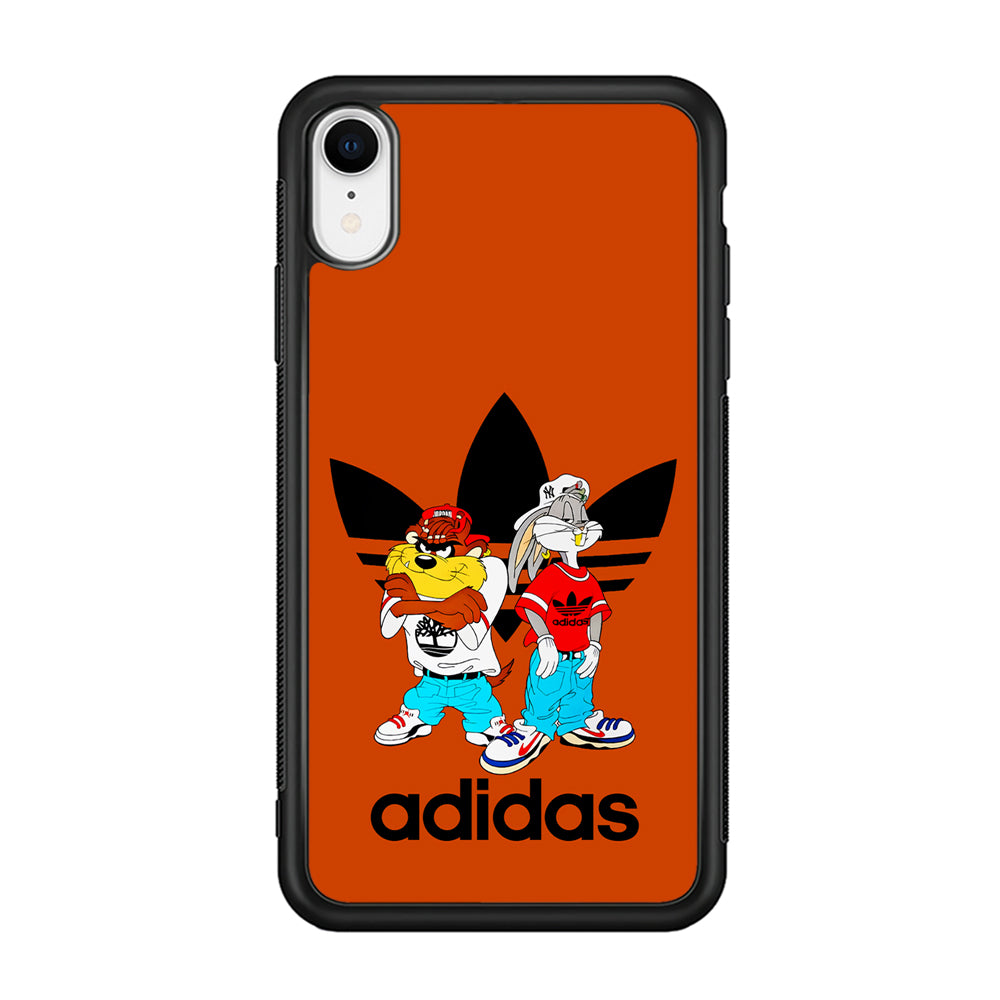 Adidas Taz And Bugs iPhone XR Case-Mobile Phone Case-Rubber Black (2D Case)-Altracase