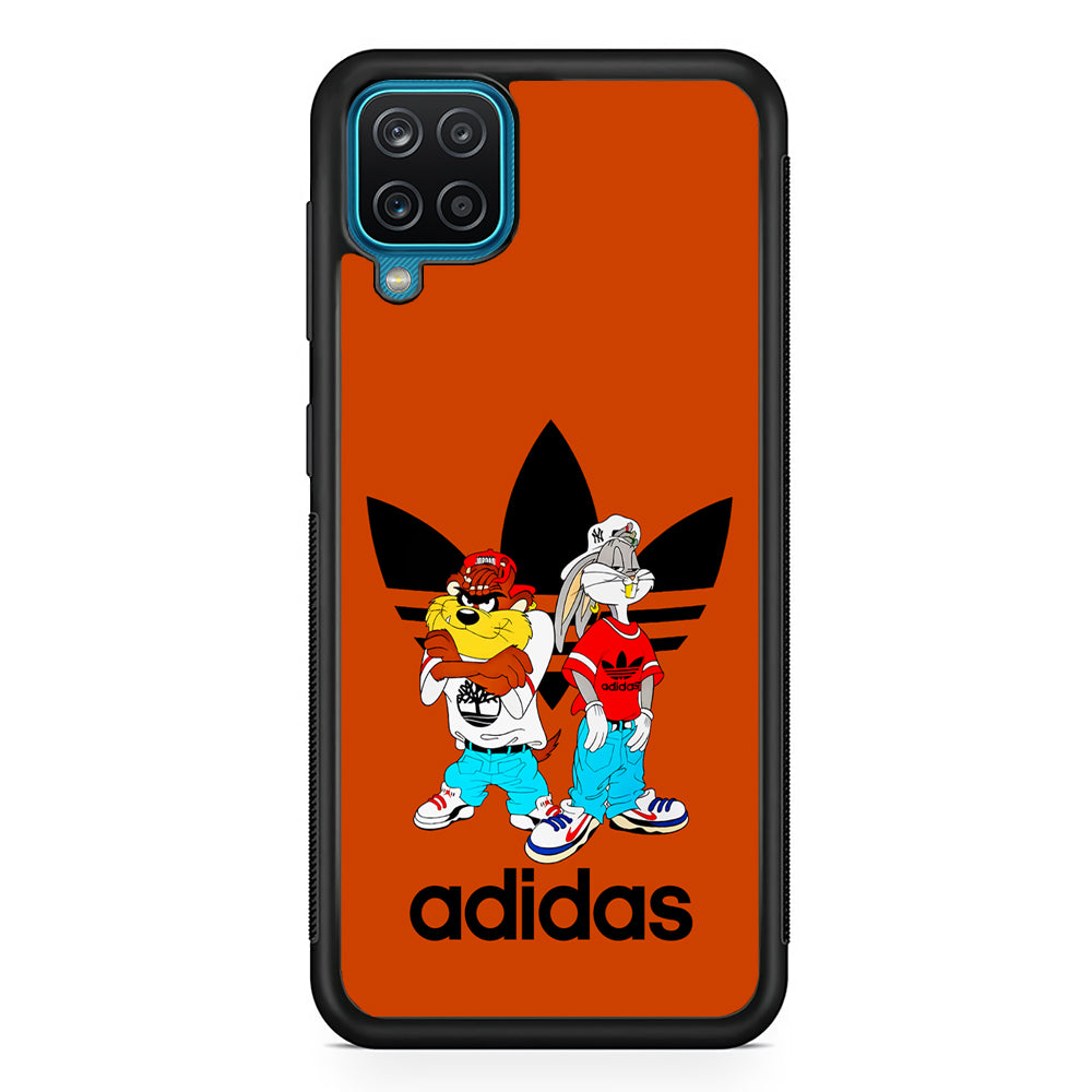 Adidas Taz And Bugs Samsung Galaxy A12 Case-Mobile Phone Case-Rubber Black (2D Case)-Altracase