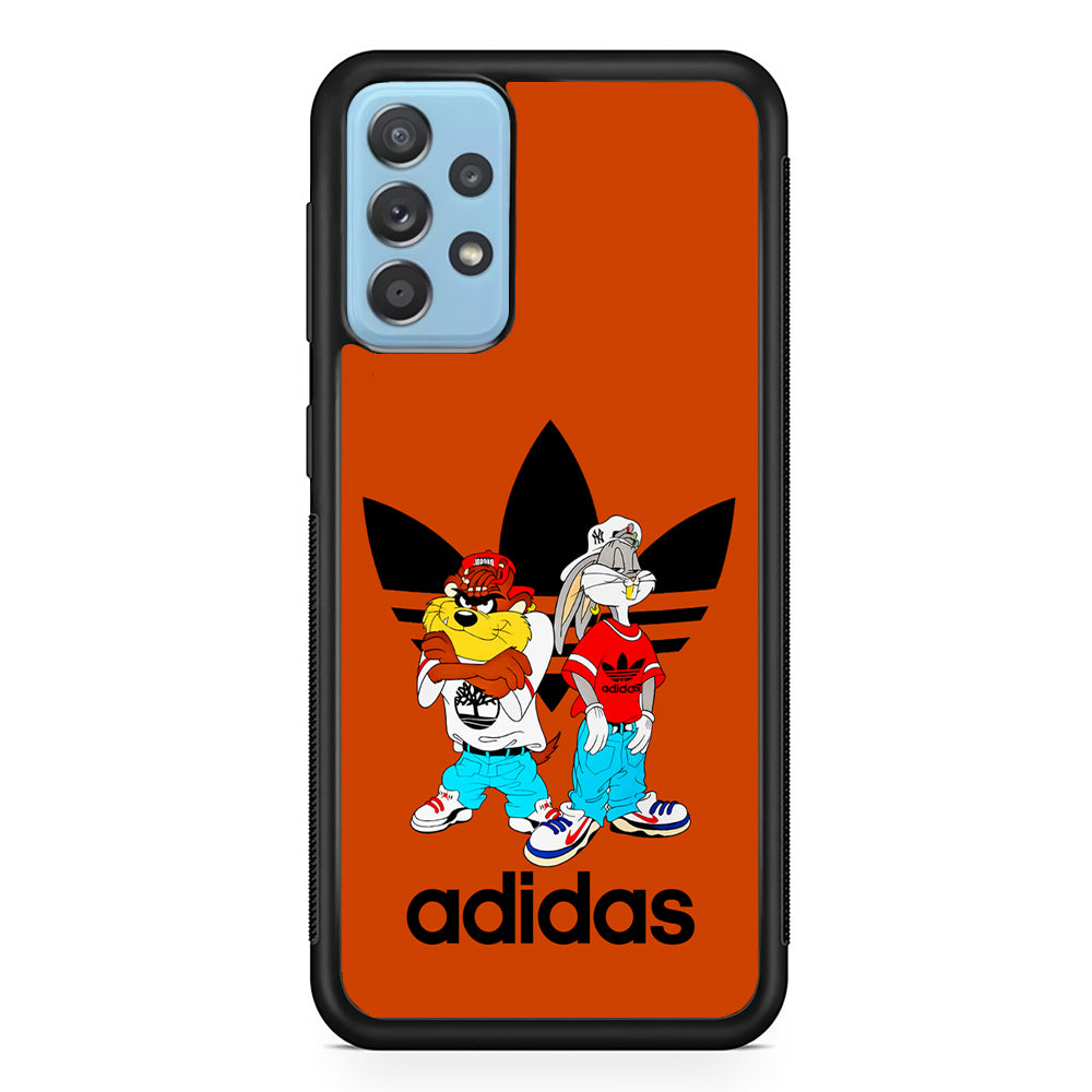 Adidas Taz And Bugs Samsung Galaxy A72 Case-Mobile Phone Case-Rubber Black (2D Case)-Altracase