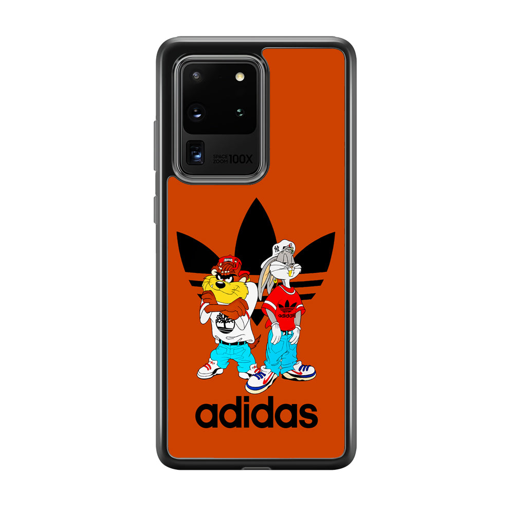 Adidas Taz And Bugs Samsung Galaxy S20 Ultra Case-Mobile Phone Case-Rubber Black (2D Case)-Altracase
