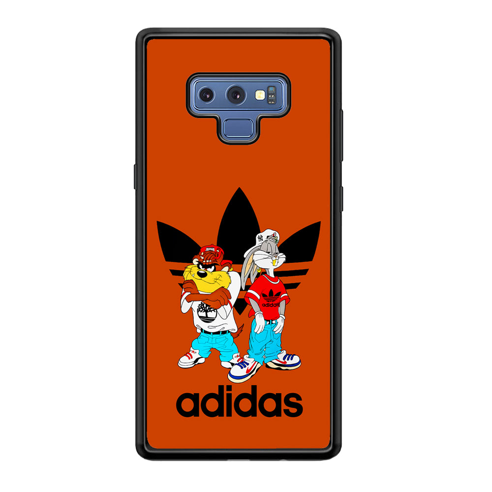 Adidas Taz And Bugs Samsung Galaxy Note 9 Case-Mobile Phone Case-Rubber Black (2D Case)-Altracase
