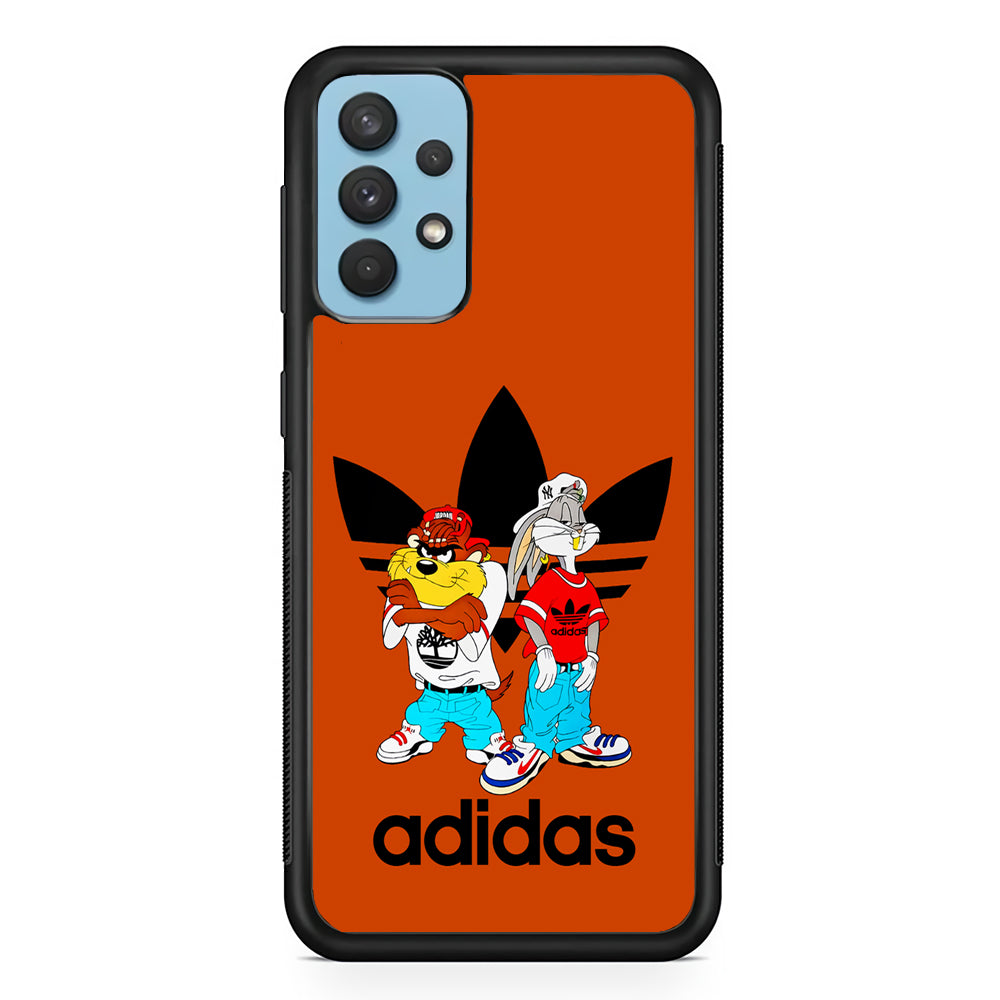 Adidas Taz And Bugs Samsung Galaxy A32 Case-Mobile Phone Case-Rubber Black (2D Case)-Altracase