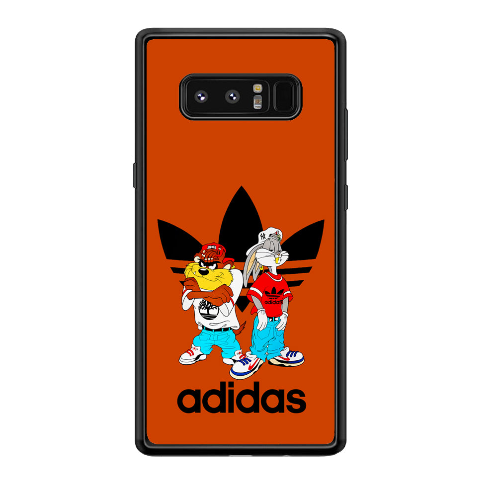 Adidas Taz And Bugs Samsung Galaxy Note 8 Case-Mobile Phone Case-Rubber Black (2D Case)-Altracase