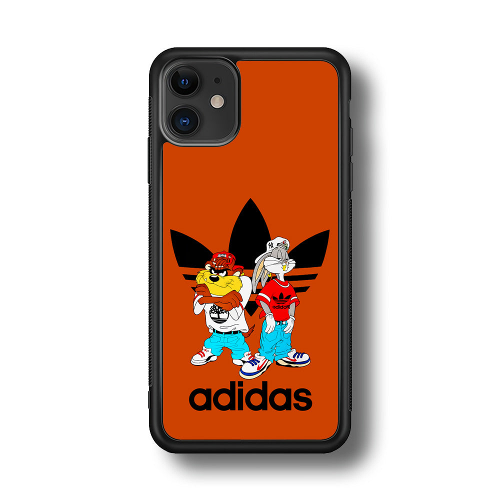 Adidas Taz And Bugs iPhone 11 Case-Mobile Phone Case-Rubber Black (2D Case)-Altracase