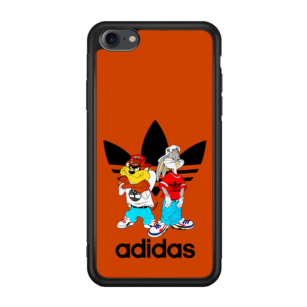 Adidas Taz And Bugs iPhone SE 3 2022 Case-Mobile Phone Case-Rubber Black (2D Case)-Altracase