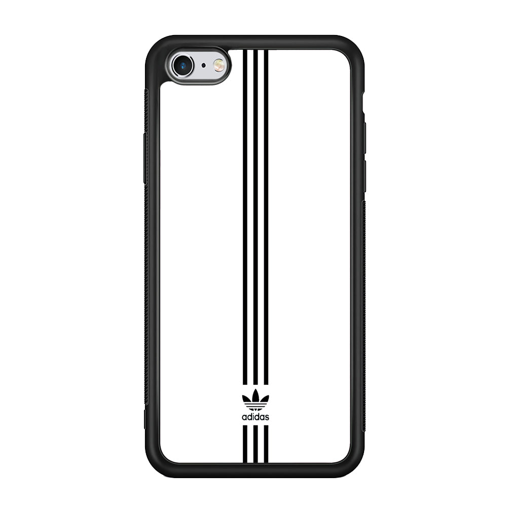 Adidas White Three Lines iPhone 6 | 6s Case-Mobile Phone Case-Rubber Black (2D Case)-Altracase