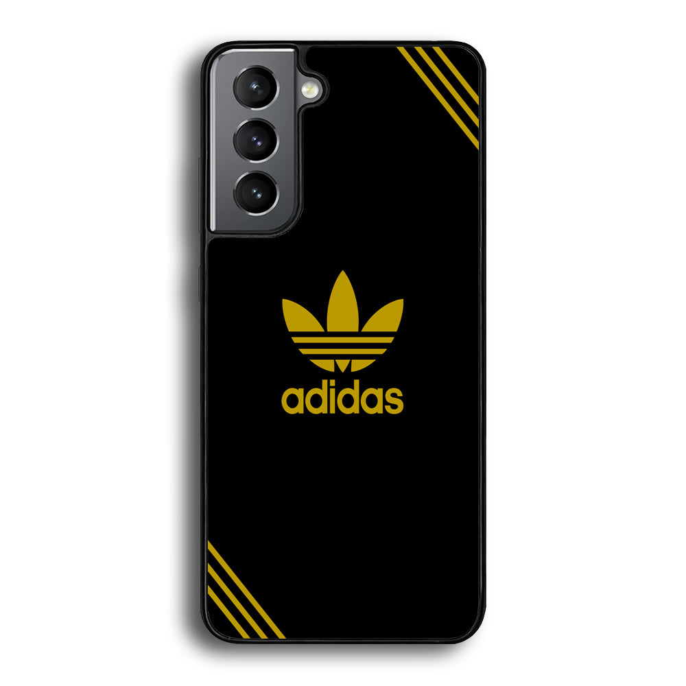 Adidas Yellow Color Samsung Galaxy S21 Plus Case-Mobile Phone Case-Rubber Black (2D Case)-Altracase