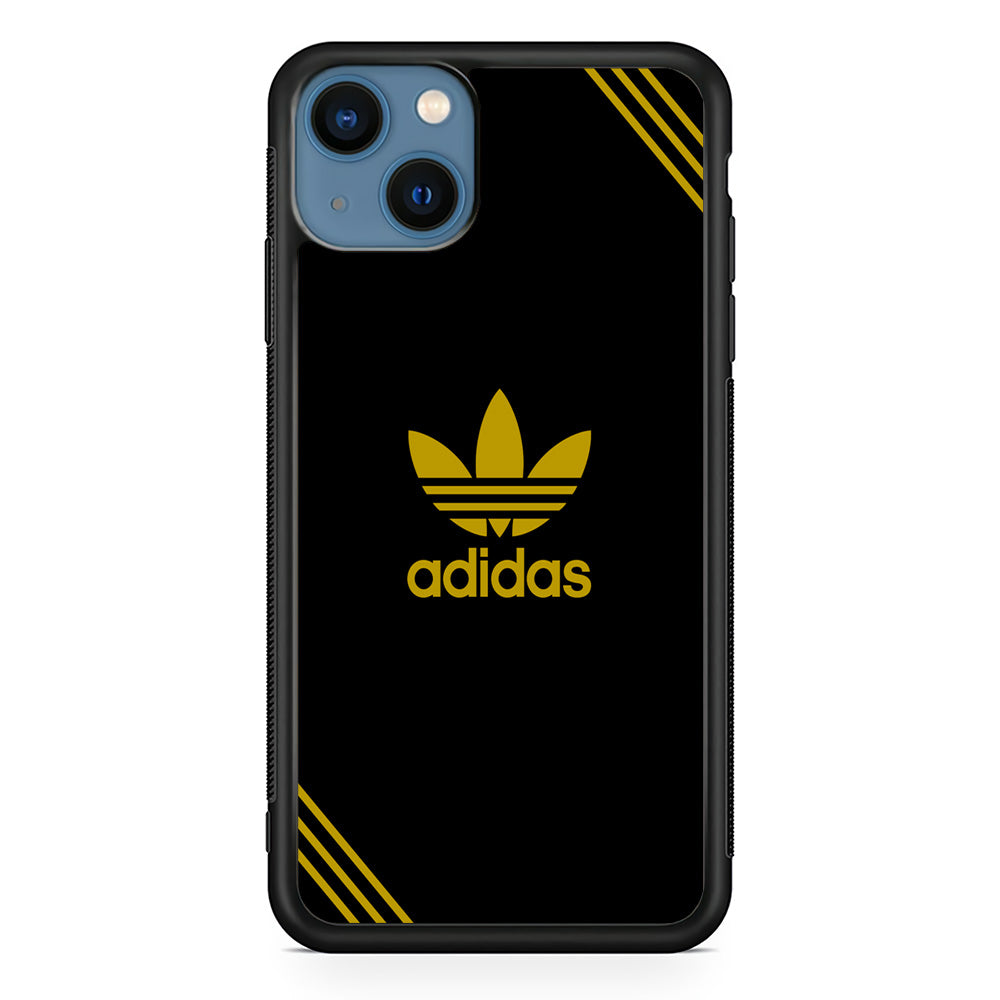 Adidas Yellow Color iPhone 13 Mini Case-Mobile Phone Case-Rubber Black (2D Case)-Altracase