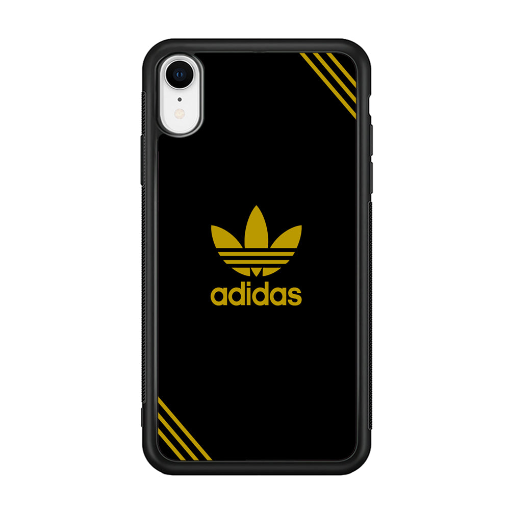 Adidas Yellow Color iPhone XR Case-Mobile Phone Case-Rubber Black (2D Case)-Altracase