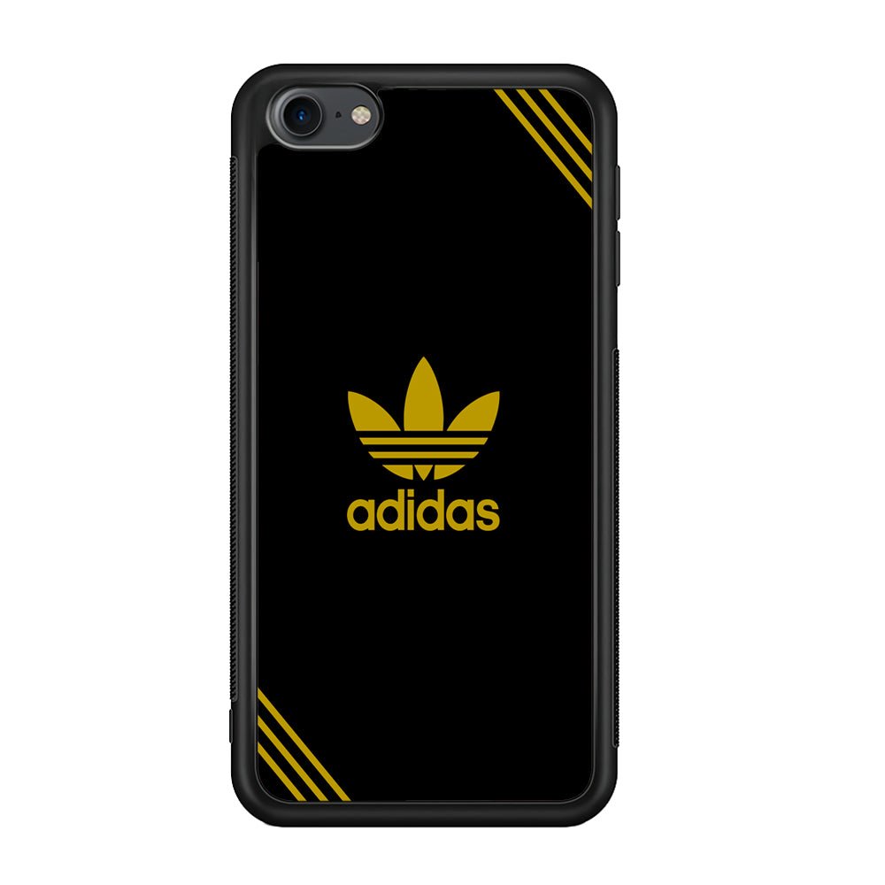 Adidas Yellow Color iPod Touch 6 Case-Mobile Phone Case-Rubber Black (2D Case)-Altracase
