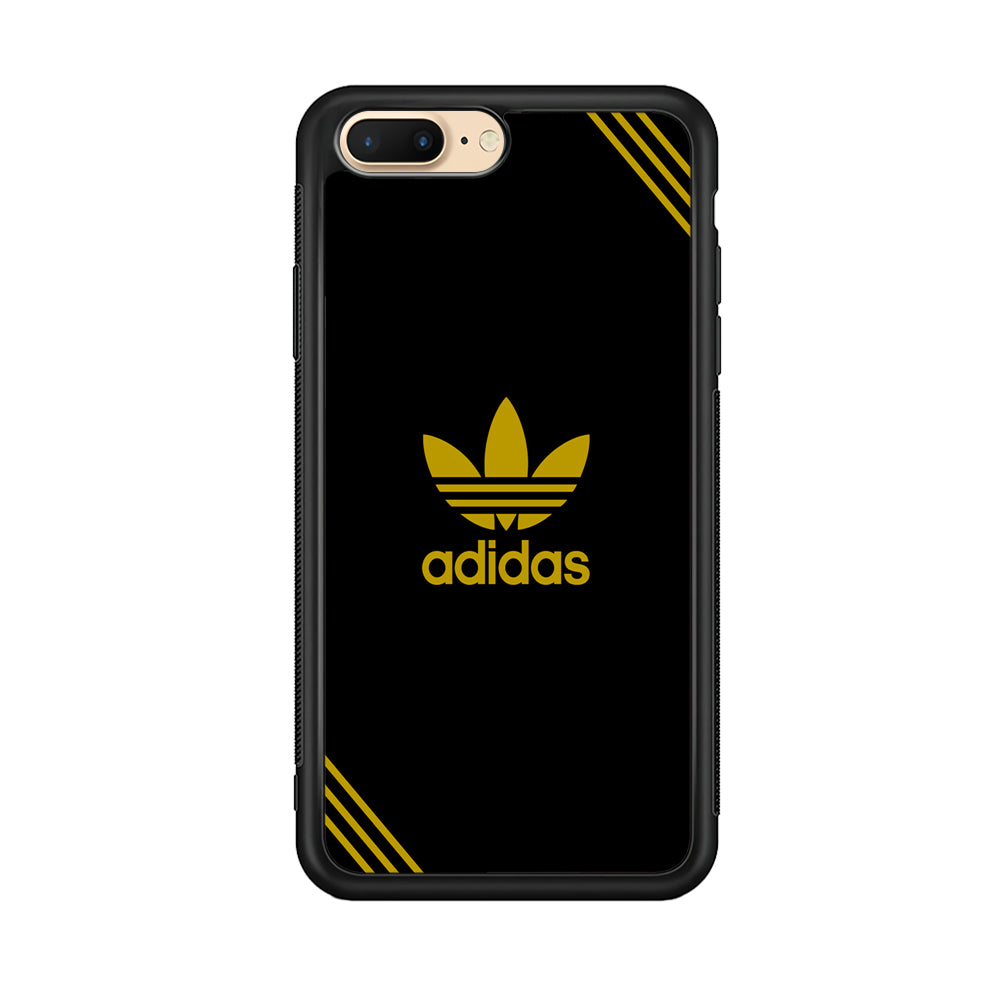 Adidas Yellow Color iPhone 8 Plus Case-Mobile Phone Case-Rubber Black (2D Case)-Altracase