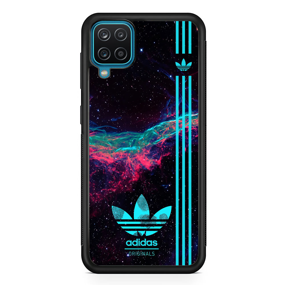 Adidas Milkyway Fingerprint Samsung Galaxy A12 Case-Mobile Phone Case-Rubber Black (2D Case)-Altracase