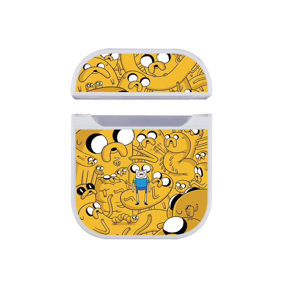 Adventure Time Jake in Various Forms Apple AirPods Case-AirPod Case-White-Altracase