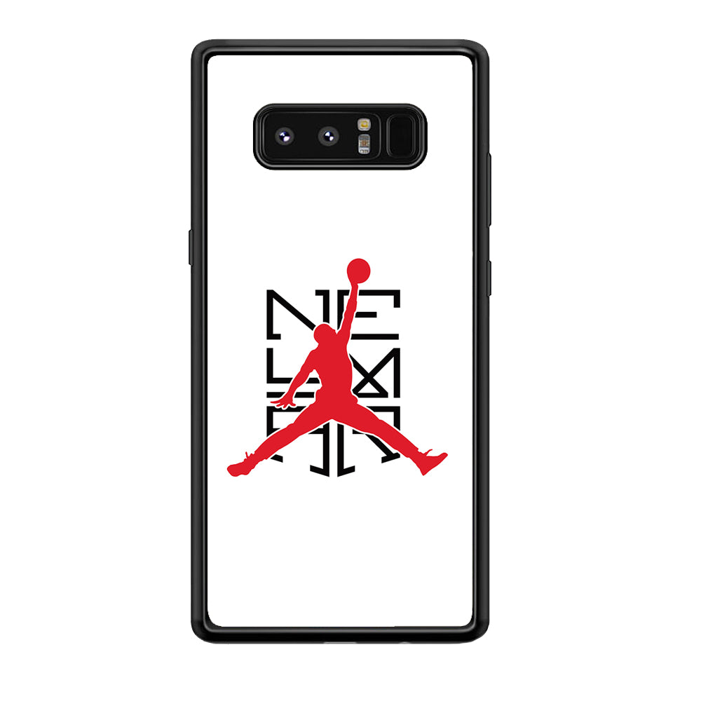 Air Jordan X Neymar Logo Samsung Galaxy Note 8 Case-Mobile Phone Case-Rubber Black (2D Case)-Altracase