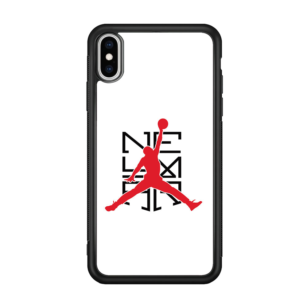 Air Jordan X Neymar Logo iPhone X Case-Mobile Phone Case-Rubber Black (2D Case)-Altracase