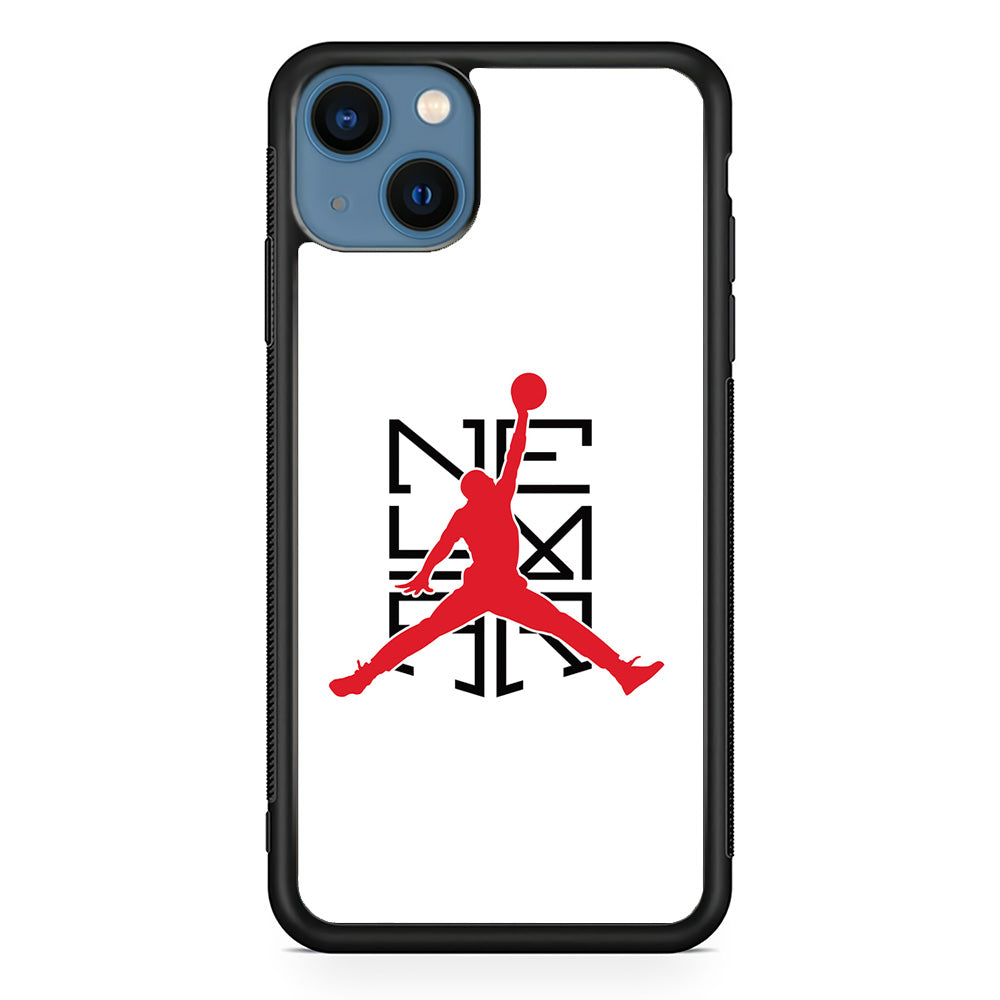 Air Jordan X Neymar Logo iPhone 13 Mini Case-Mobile Phone Case-Rubber Black (2D Case)-Altracase