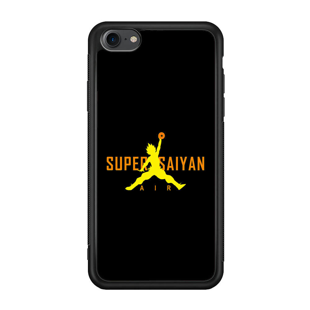 Air Super Saiyan Goku iPhone SE 2020 Case-Mobile Phone Case-Rubber Black (2D Case)-Altracase