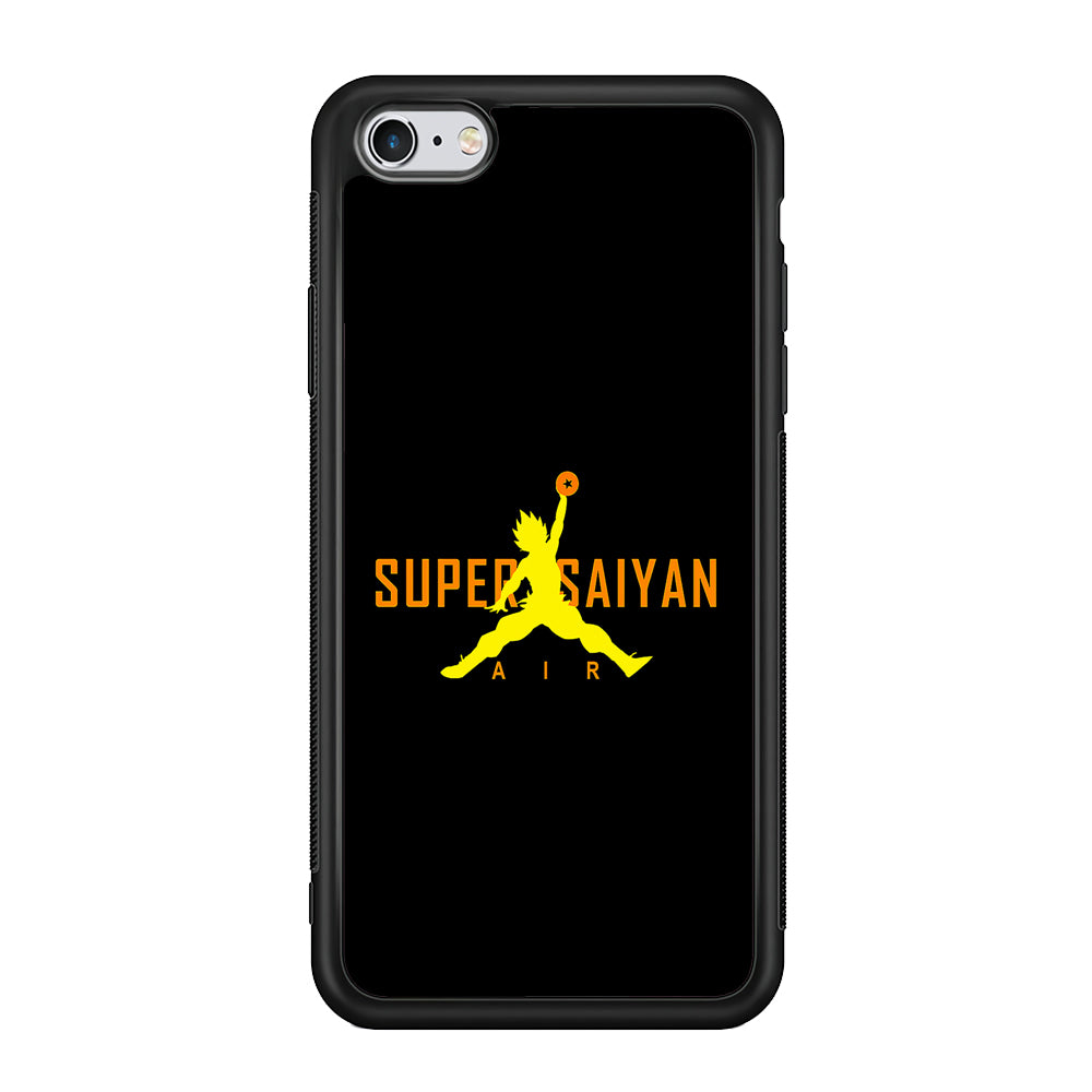 Air Super Saiyan Goku iPhone 6 Plus | 6s Plus Case-Mobile Phone Case-Rubber Black (2D Case)-Altracase