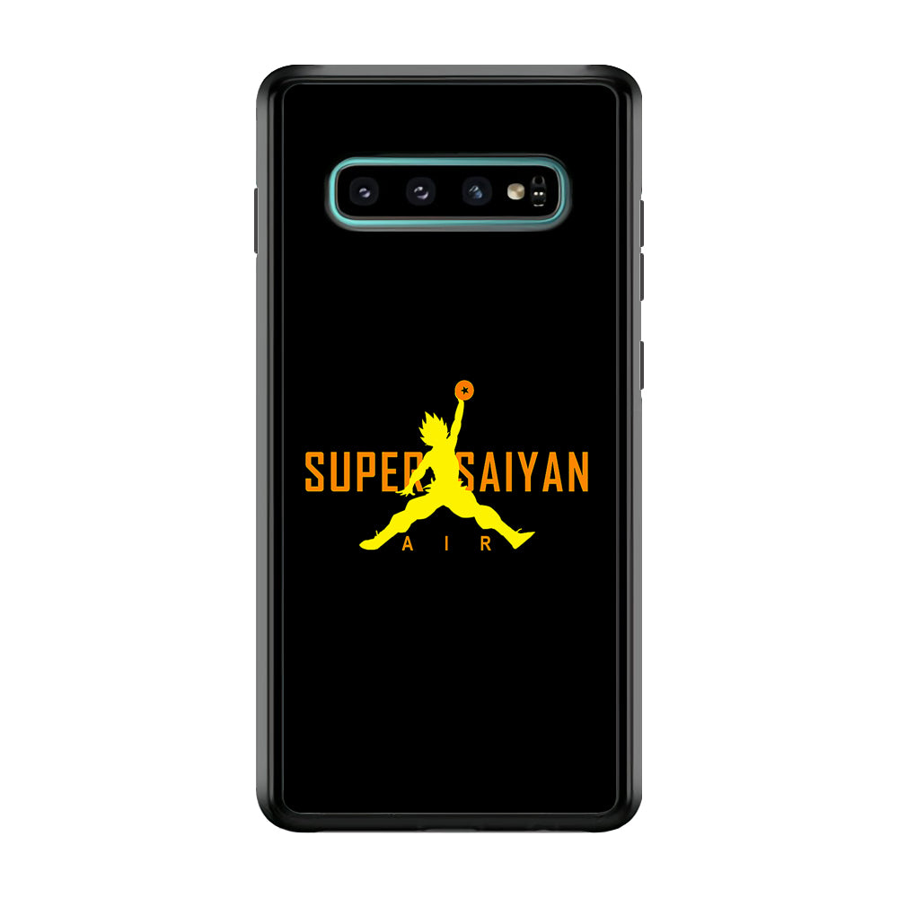 Air Super Saiyan Goku Samsung Galaxy S10 Case-Mobile Phone Case-Rubber Black (2D Case)-Altracase