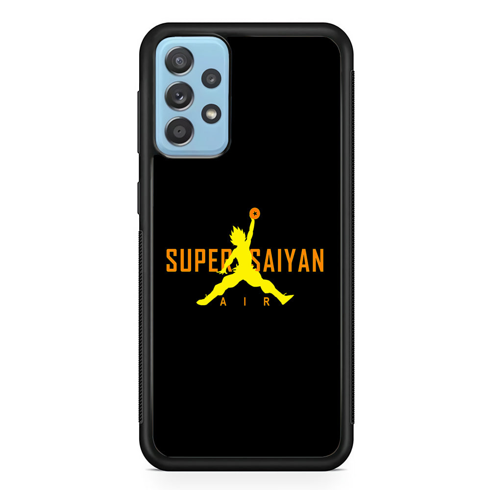 Air Super Saiyan Goku Samsung Galaxy A72 Case-Mobile Phone Case-Rubber Black (2D Case)-Altracase