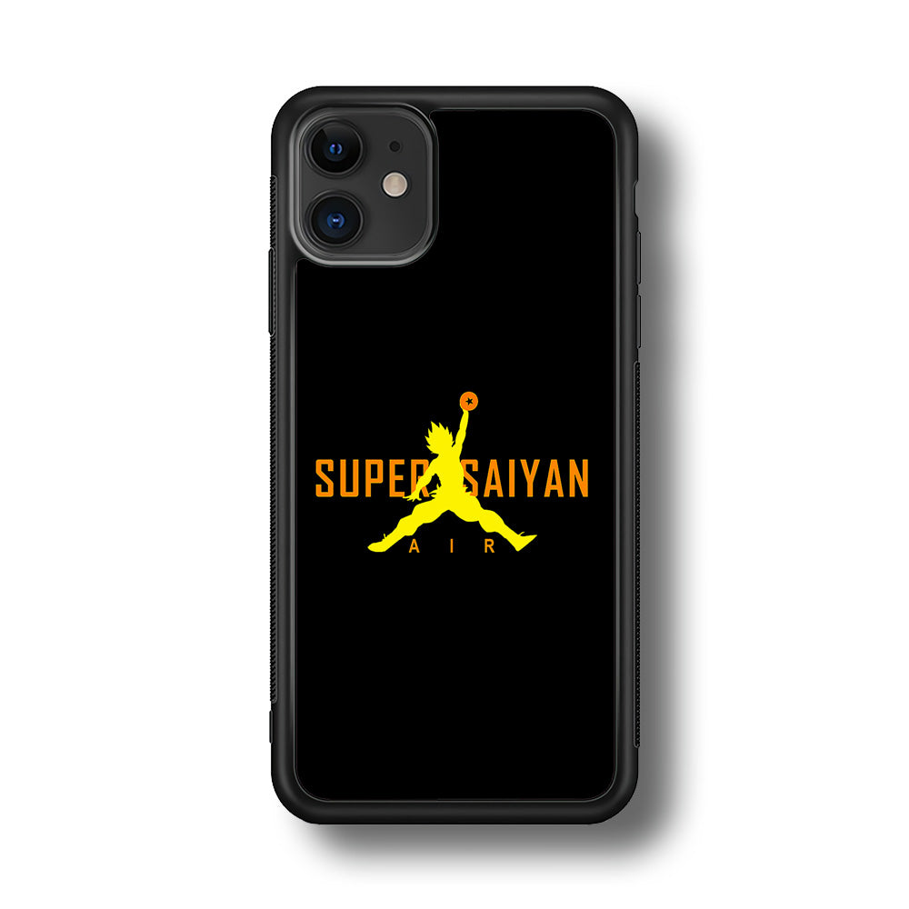 Air Super Saiyan Goku iPhone 11 Case-Mobile Phone Case-Rubber Black (2D Case)-Altracase