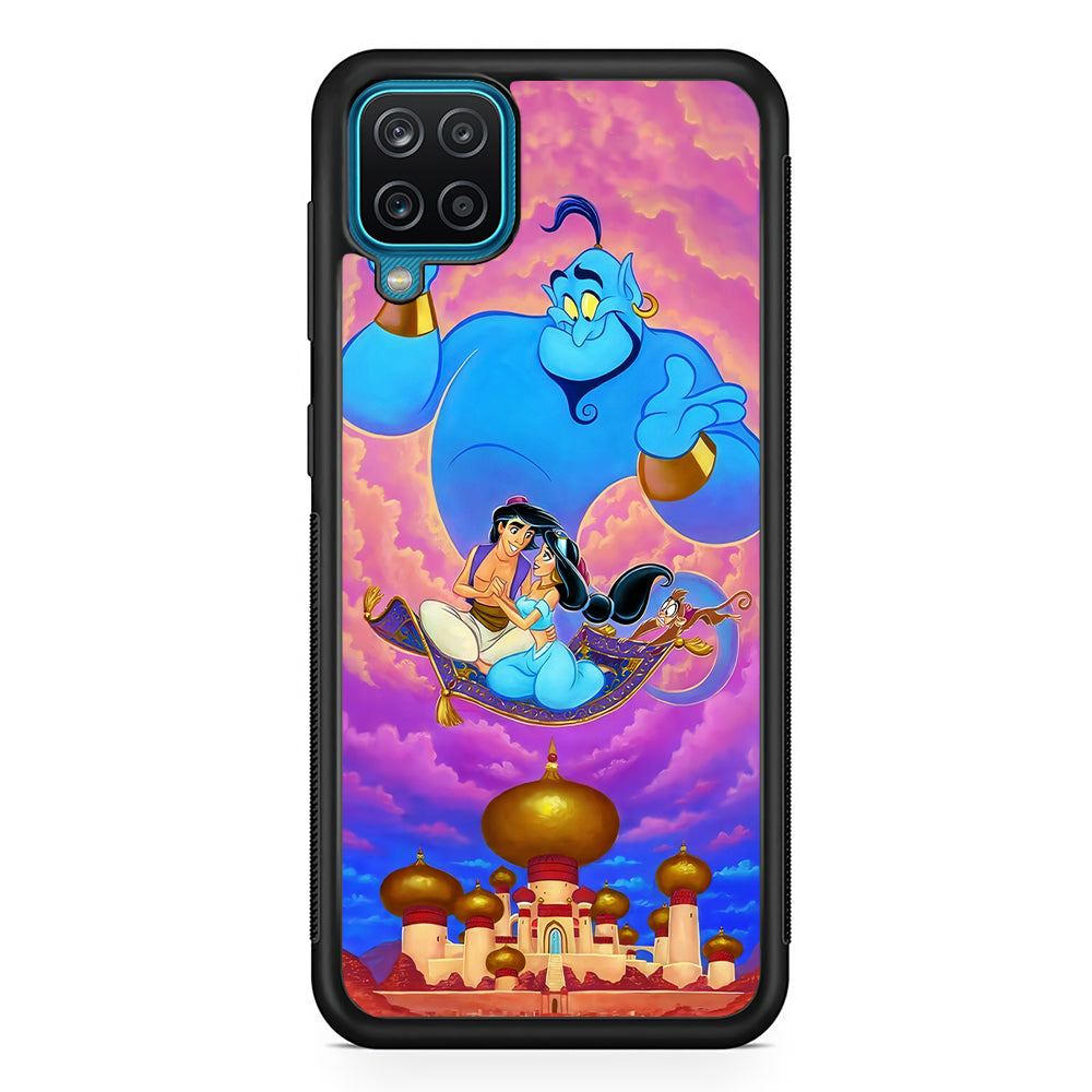 Aladdin & Jasmine Samsung Galaxy A12 Case-Phone Case-Rubber Black (2D Case)-Altracase