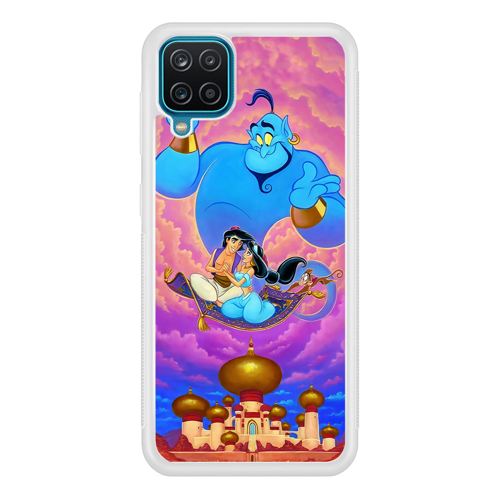 Aladdin & Jasmine Samsung Galaxy A12 Case-Phone Case-Rubber White (2D Case)-Altracase