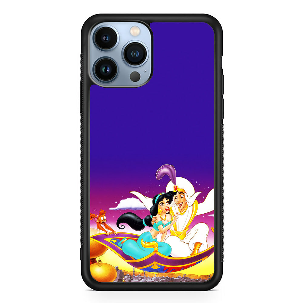 Aladdin on the Magic Carpet iPhone 14 Pro Case-Phone Case-Rubber Black (2D Case)-Altracase