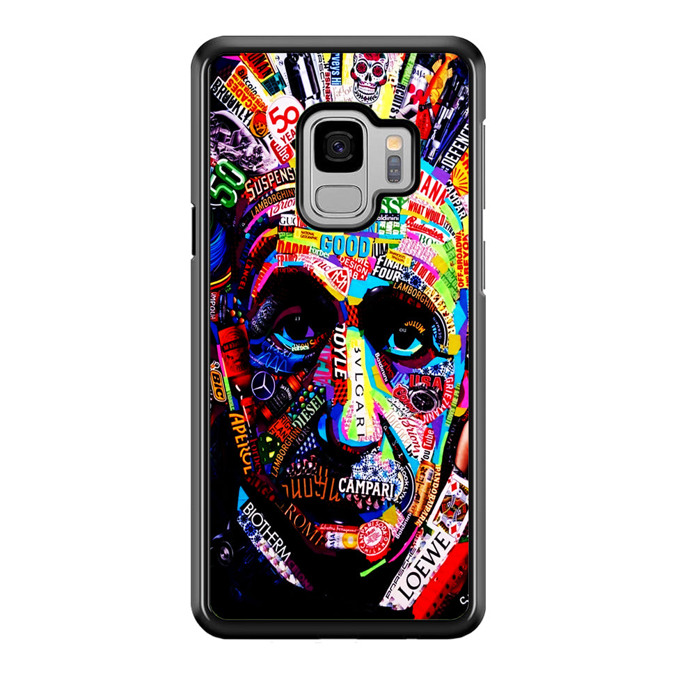 Albert Einstein Abstract Samsung Galaxy S9 Case-Phone Case-Rubber Black (2D Case)-Altracase