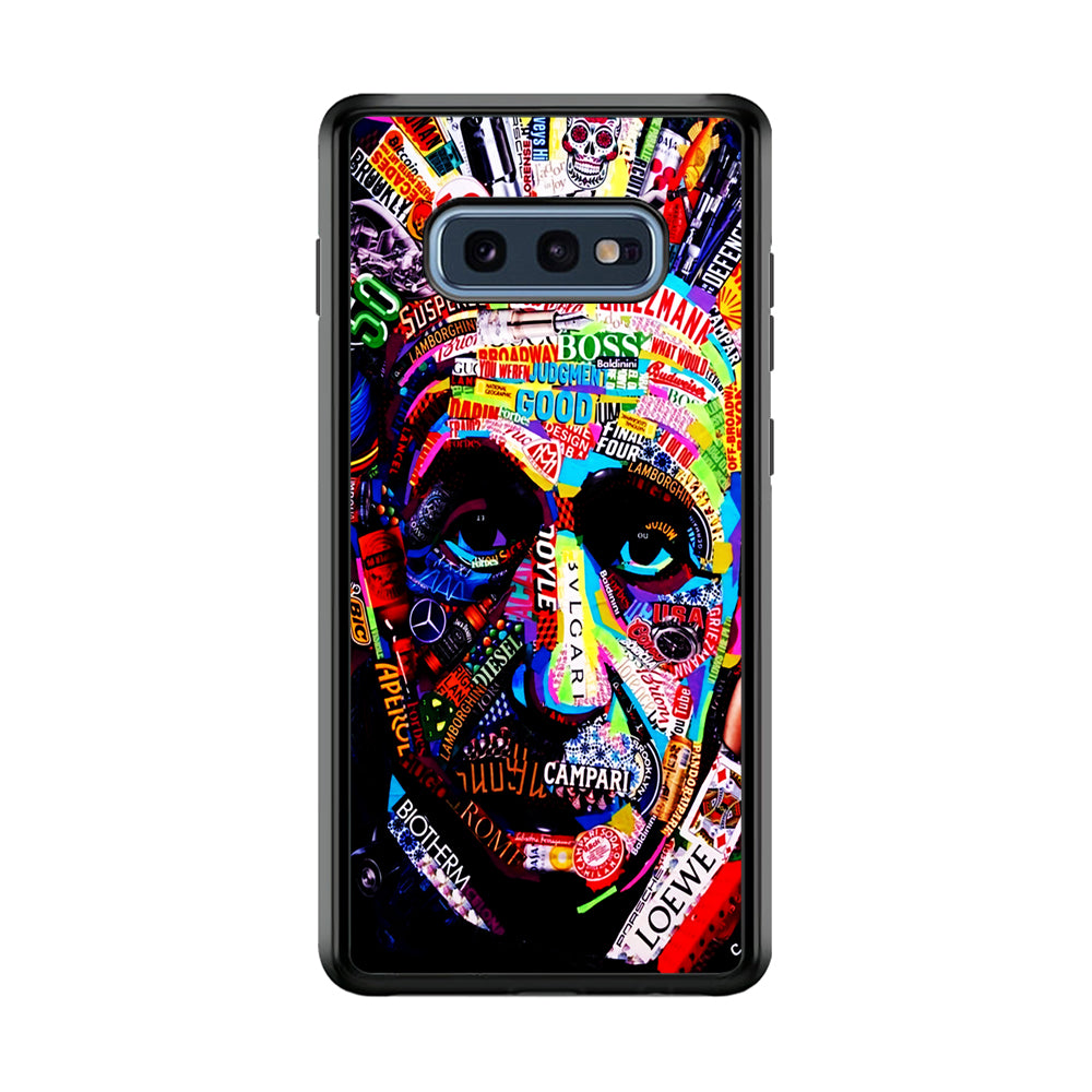Albert Einstein Abstract Samsung Galaxy S10E Case-Phone Case-Rubber Black (2D Case)-Altracase