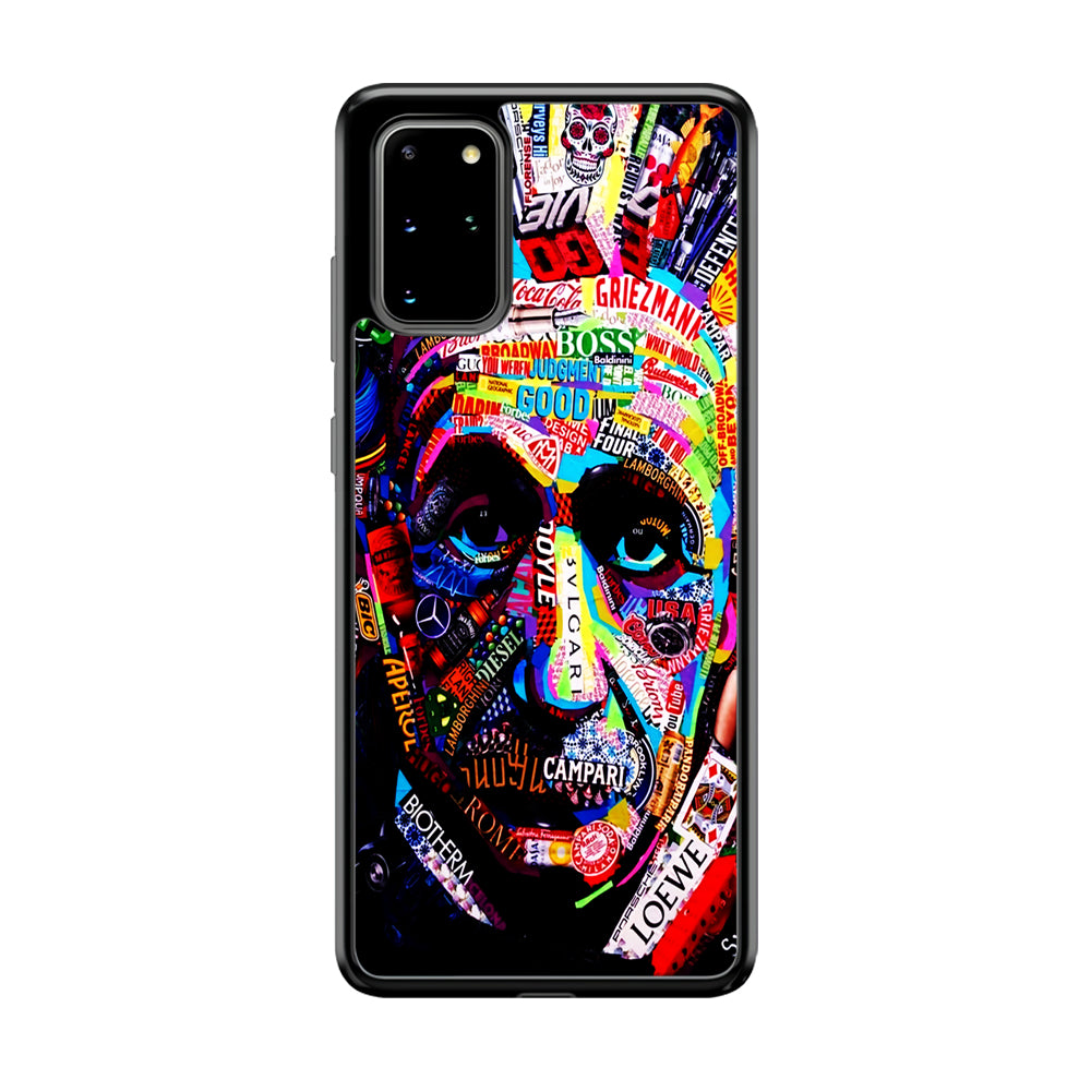Albert Einstein Abstract Samsung Galaxy S20 Plus Case-Phone Case-Rubber Black (2D Case)-Altracase