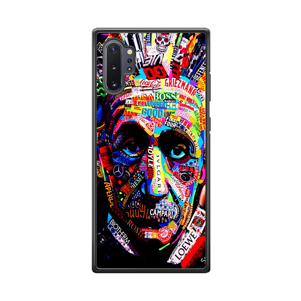 Albert Einstein Abstract Samsung Galaxy Note 10 Plus Case-Phone Case-Rubber Black (2D Case)-Altracase